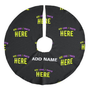 SAIA PARA ÁRVORE DE NATAL DE LINHO FALSO NA MODA MODERNO PERSONALIZÁVEL NEGRO VERIFICADO CO