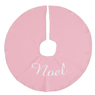 Saia Para Árvore De Natal De Linho Falso Natal de Férias Xmas de Rosas claro de Nome Perso