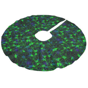 Saia Para Árvore De Natal De Linho Falso Neuron City Tree Skirt