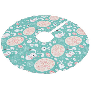 Saia Para Árvore De Natal De Linho Falso Páscoa Parade Tree Skirt