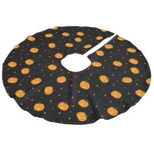 Saia Para Árvore De Natal De Linho Falso Pumpkin Rain Tree Skirt