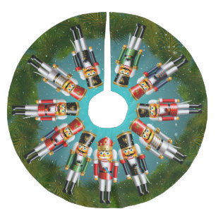 Saia Para Árvore De Natal De Poliéster 10 Soldados De Brinquedos E Um Rei Noz-Cracker