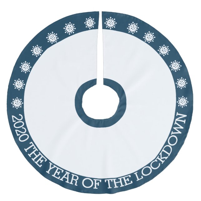 Saia Para Árvore De Natal De Poliéster 2020 o ano do bloqueio (Frente)