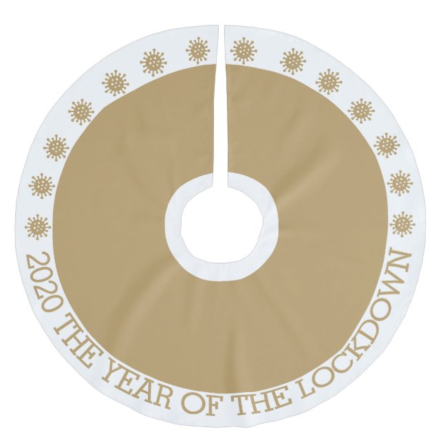 Saia Para Árvore De Natal De Poliéster 2020 o ano do bloqueio (Frente)