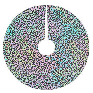 Saia Para Árvore De Natal De Poliéster A Série Iridescente Leopard Design 5