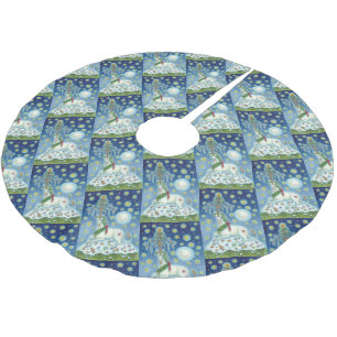 SAIA PARA ÁRVORE DE NATAL DE POLIÉSTER ACREDITO NO UNICORN DE NATAL, TREE SKIRT