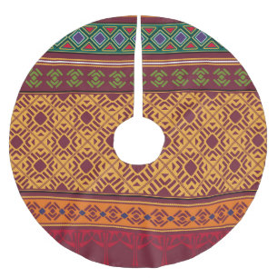 Saia Para Árvore De Natal De Poliéster África Ornamental Elegante: Padrão Étnico Indiano