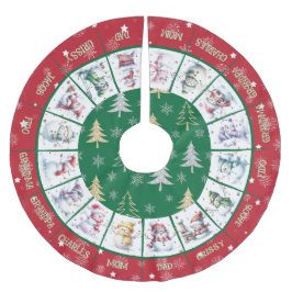 Saia Para Árvore De Natal De Poliéster Alegre Tapete de Árvore de Poliéster Escovado com 