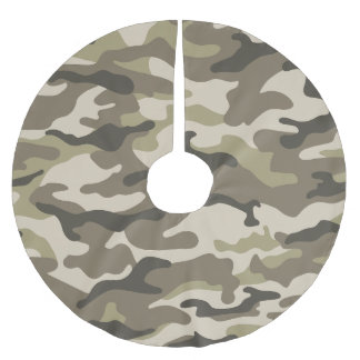 Saia Para Árvore De Natal De Poliéster Alegre Tapete de Natal Camuflado
