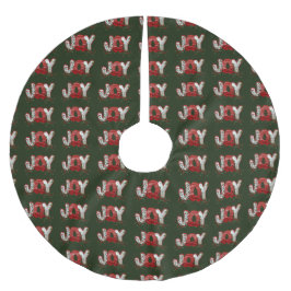 Saia Para Árvore De Natal De Poliéster Alegria de Natal