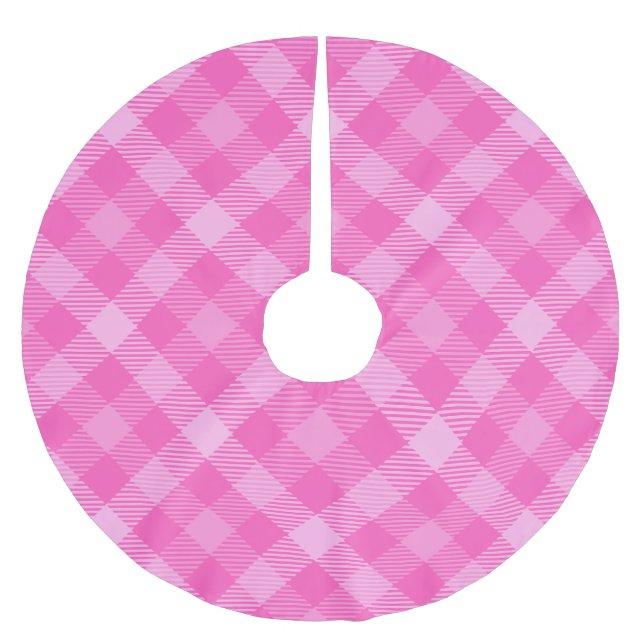 Saia Para Árvore De Natal De Poliéster Algodão doce Roxo e Rosa Natal (Frente)