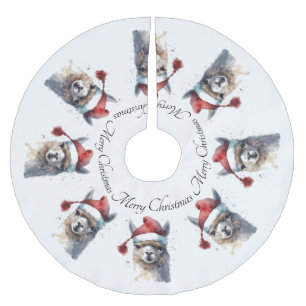 Saia Para Árvore De Natal De Poliéster Alpaca de Natal bonito, personalizado