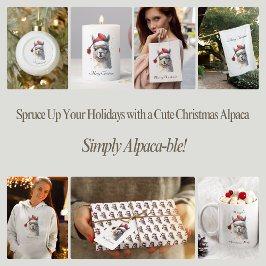 Saia Para Árvore De Natal De Poliéster Alpaca de Natal bonito, personalizado