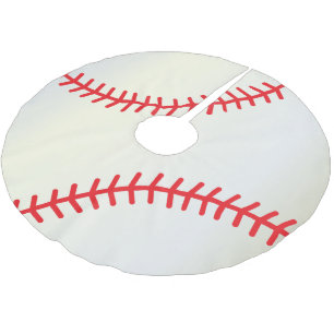 Saia Para Árvore De Natal De Poliéster Amantes do basebol do Feliz Natal