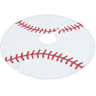 Saia Para Árvore De Natal De Poliéster Amantes do esporte do basebol do Natal