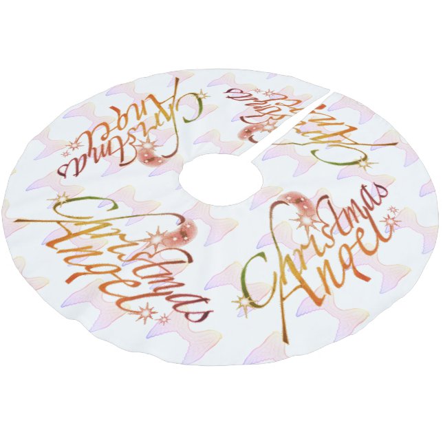 Saia Para Árvore De Natal De Poliéster Angel Natal (Inclinado)