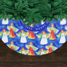 Anjos de Natal Coloridos e Fofos Aquarela