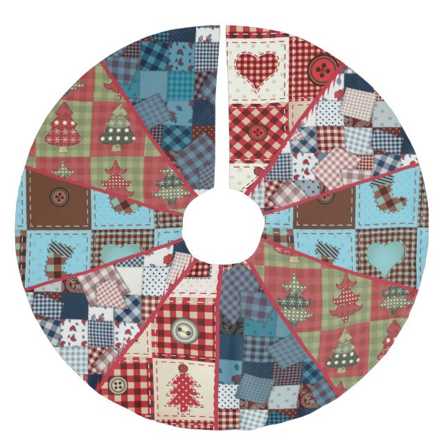 Saia Para Árvore De Natal De Poliéster Antigos Padrões Fashions de Países Inclusos (Frente)