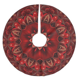 Saia Para Árvore De Natal De Poliéster Apoio de árvore de Natal decorativo vermelho