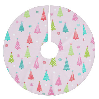 Saia Para Árvore De Natal De Poliéster Apoio de árvore de Natal em pastel