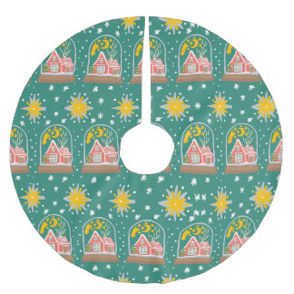 Saia Para Árvore De Natal De Poliéster Apoio de árvore de Natal Scandi Cottage Globo de N