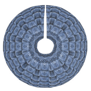 Saia Para Árvore De Natal De Poliéster Apoio de árvore decorativo azul