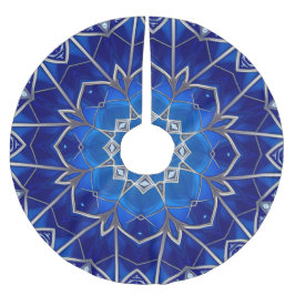 Saia Para Árvore De Natal De Poliéster Apoio de árvore decorativo azul