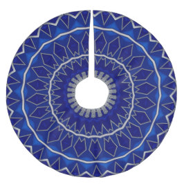Saia Para Árvore De Natal De Poliéster Apoio de árvore decorativo azul
