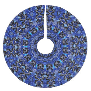 Saia Para Árvore De Natal De Poliéster Apoio de árvore decorativo azul