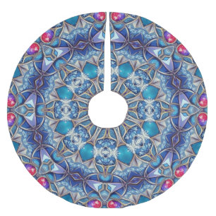 Saia Para Árvore De Natal De Poliéster Apoio de árvore decorativo azul