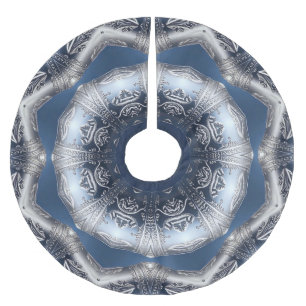 Saia Para Árvore De Natal De Poliéster Apoio de árvore decorativo azul