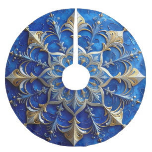 Saia Para Árvore De Natal De Poliéster Apoio de árvore decorativo azul
