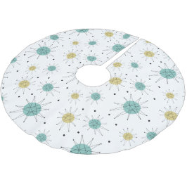 Saia Para Árvore De Natal De Poliéster Aqua Azul Amarelo Franciscano Starburst Meio sécul
