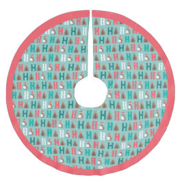 Saia Para Árvore De Natal De Poliéster Aqua Ho Ho Armadillo