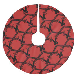 Saia Para Árvore De Natal De Poliéster Armas do vintage