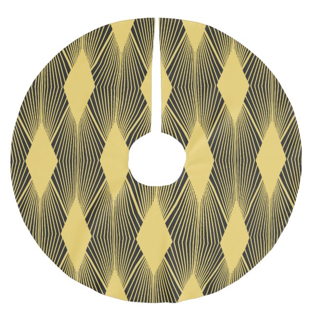 Saia Para Árvore De Natal De Poliéster Arte Deco Abstrato Fundo Geométrico (Frente)