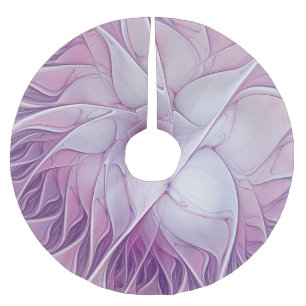 Saia Para Árvore De Natal De Poliéster Arte fractal abstrato moderno da estrela da flor r