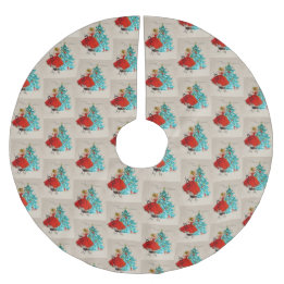 Saia Para Árvore De Natal De Poliéster Árvore de decoração de natais vintages