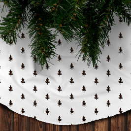 Saia Para Árvore De Natal De Poliéster Árvore de Natal Minimalista Moderna Preta e Branca