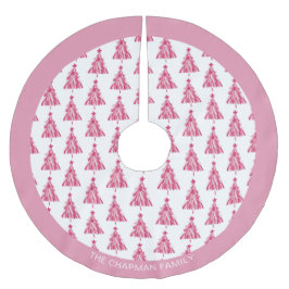 Saia Para Árvore De Natal De Poliéster Árvore de Natal rosa