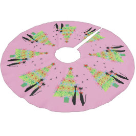 Saia Para Árvore De Natal De Poliéster Árvore Legal de Natal do meio século