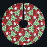 Saia Para Árvore De Natal De Poliéster Árvore Natal Baseball Santa Hats<br><div class="desc">Árvores de Natal feitas com bolas de beisebol e baseball vestindo chapéus de Papai Noel é um design único para fãs e treinadores de beisebol nos feriados de inverno.</div>