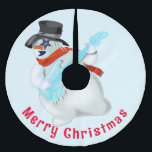 Saia Para Árvore De Natal De Poliéster Árvore natalícia Snowman com Guitarra Divertida<br><div class="desc">Snowman com Desenho de Cartoon de Festa de Natal em Violão - Escolha / Adicione o seu Texto / Nome / Cor - Faça o seu presente especial - Redimensione e mova-se ou remova e adicione elementos / texto com ferramenta de personalização! Desenho e Design por MIGNED. Por favor, veja...</div>