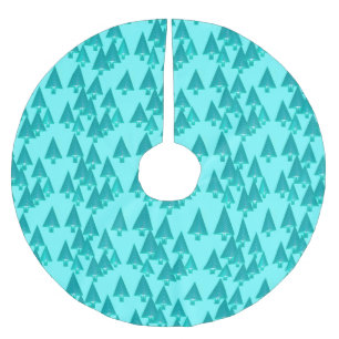 Saia Para Árvore De Natal De Poliéster Árvores de Natal metálicas modernas - Turquesa