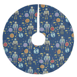 Saia Para Árvore De Natal De Poliéster Astrounaut Space Man Colorful