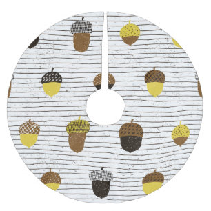 Saia Para Árvore De Natal De Poliéster Autumn Acorns: Vintage Vibes