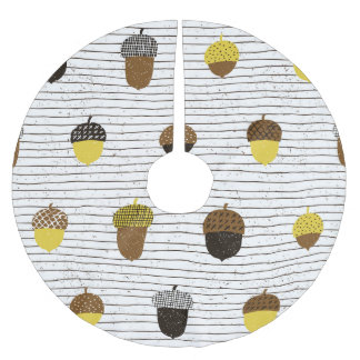 Saia Para Árvore De Natal De Poliéster Autumn Acorns: Vintage Vibes