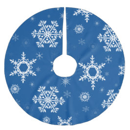Saia Para Árvore De Natal De Poliéster Aveiadas Brancas Saia de Árvore Azul