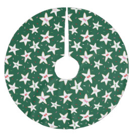 Saia Para Árvore De Natal De Poliéster Avental de árvore de Natal com Estrela de Cookie V