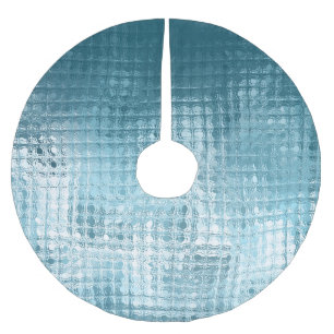 Saia Para Árvore De Natal De Poliéster Azul Abstrato Elegante: Fundo Bonito